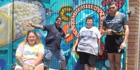 Wickham streetscape gets a fresh new mural thanks to our NDIS participants